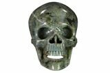 Realistic, Polished Labradorite Skull - Madagascar #151181-2